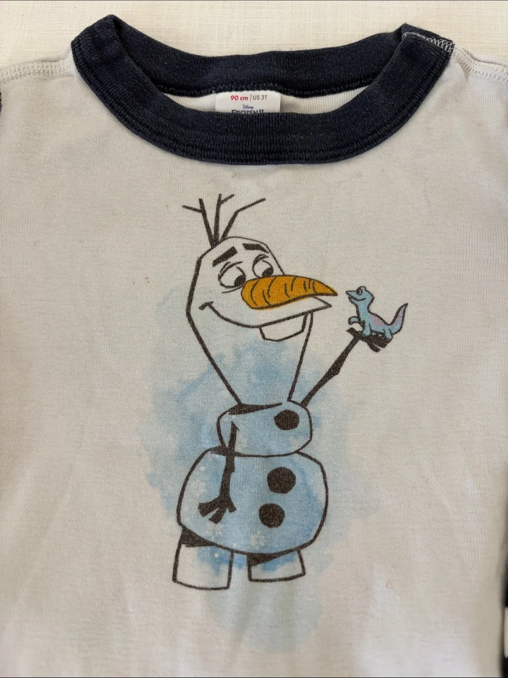 Hanna Andersson Navy and White Stripe Olaf Pajama Set 90cm / 3T